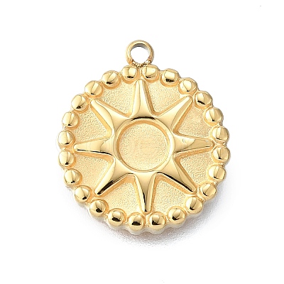 304 Stainless Steel Pendant Cabochon Settings STAS-H233-22G-1