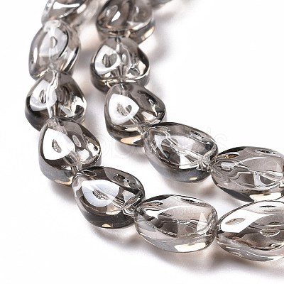 Transparent Electroplate Glass Beads Strands GLAA-C025-02J-1