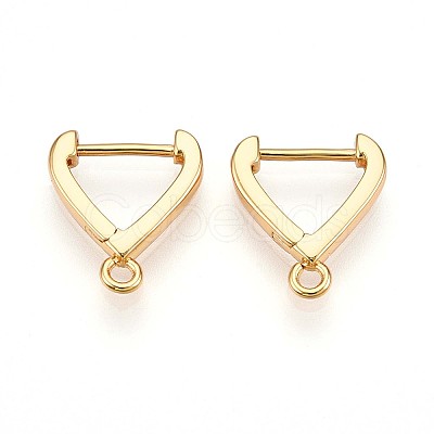Brass Hoop Earring Finding KK-N261-56G-1