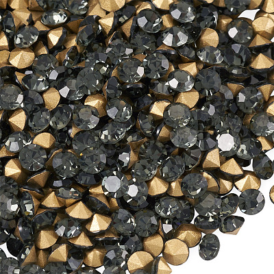 1 Bag Pointed Back Glass Rhinestone Cabochons RGLA-TADJ0001-01A-03-1