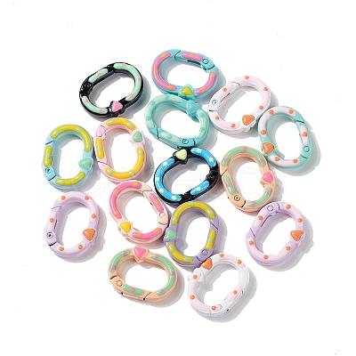 Spray Painted Alloy Spring Gate Rings X1-PALLOY-F293-04-1