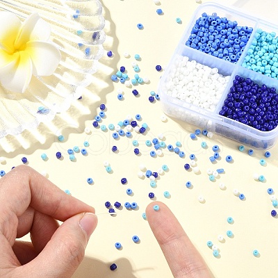 72G 4 Styles Glass Seed Beads SEED-YW0002-77B-1