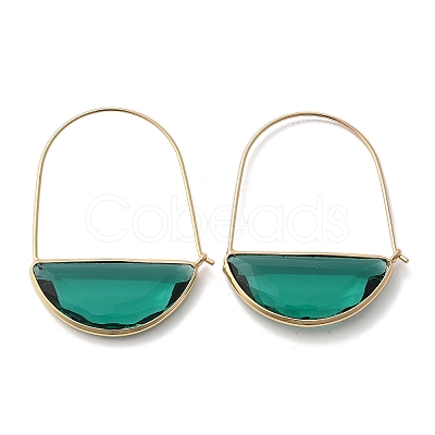 Brass Hoop Earrings X-EJEW-T007-04G-01-NF-1