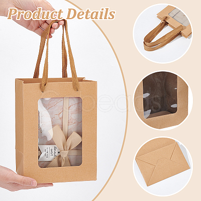 Rectangle Paper Gift Bags ABAG-WH0048-09C-1