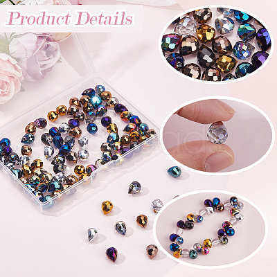 120Pcs 12 Colors Electroplate Glass Beads EGLA-SC0001-62-1