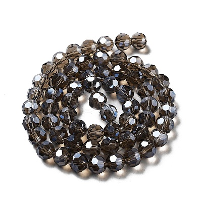 Electroplate Transparent Glass Beads Strands EGLA-A035-T8mm-A16-1