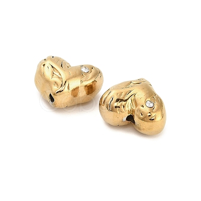 304 Stainless Steel Rhinestone Bead STAS-U047-06G-1