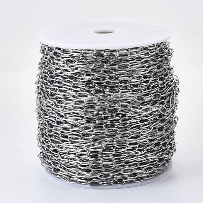 Tarnish Resistant 304 Stainless Steel Paperclip Chains CHS-S001-06A-P-1