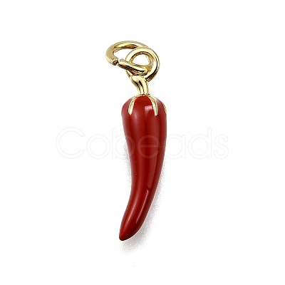 Brass Enamel Pendants KK-Z100-10G-01-1