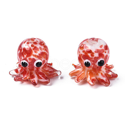 Handmade Bumpy Lampwork Beads Strands LAMP-N021-37C-1