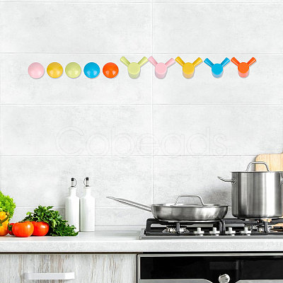 2 Sets 2 Style PP Knob Wall Hook Hangers AJEW-GF0006-83-1