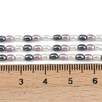 Electroplated Shell Pearl Beads Strands BSHE-H113-06A-04-1