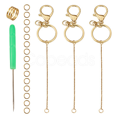 DIY Alloy & Iron Lipstick Keychains Making Kits DIY-TA0014-04-1