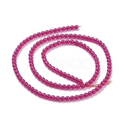 Lab Grown Red Corundum Beads Strands G-D463-09A-1-1