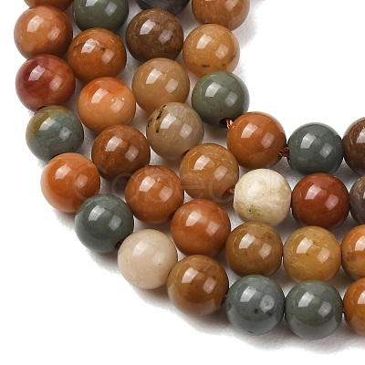 Natural Gobi Agate Mongolia Colorful Jade Beads Strands GG-CBA3173-A01-6mm-1