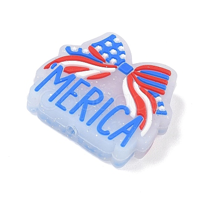 Independence Day Silicone Beads SIL-E013-01A-1