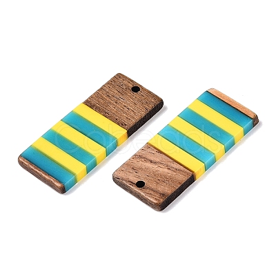 Epoxy Resin & Walnut Wood Pendants RESI-N039-121K-1