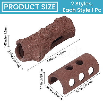 2Pcs 2 Styles Purple Clay Display Decorations DIY-GF0013-05-1