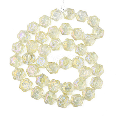 Electroplate Glass Beads Strands EGLA-N008-018-D01-1