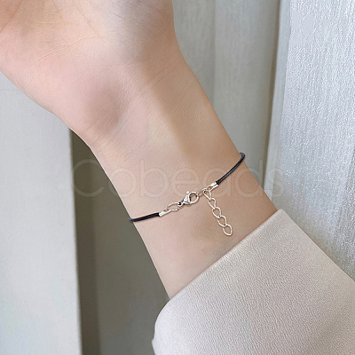 12Pcs 2 Styles S925 Sterling Silver Cord End STER-HS0001-32B-1