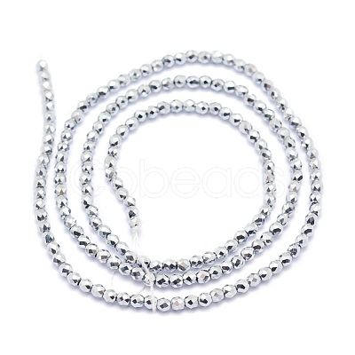 Electroplate Non-magnetic Synthetic Hematite Beads Strands G-L487-C-10-1