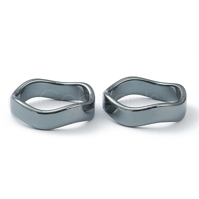 Non-magnetic Synthetic Hematite Finger Rings RJEW-J072-03G-1