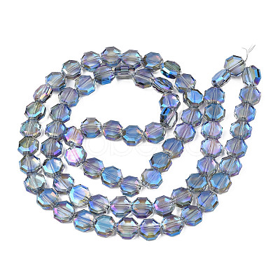 Electroplate Translucent Glass Beads Strands EGLA-N002-27-D03-1