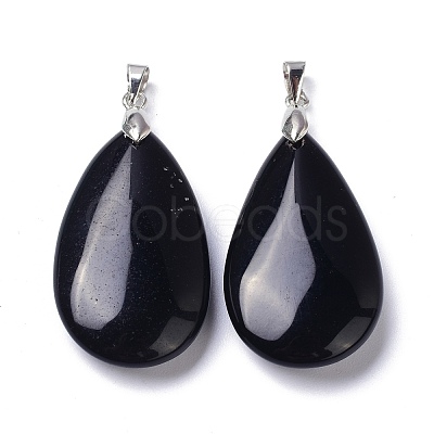 Natural Obsidian Pendants G-D084-01P-B05-1
