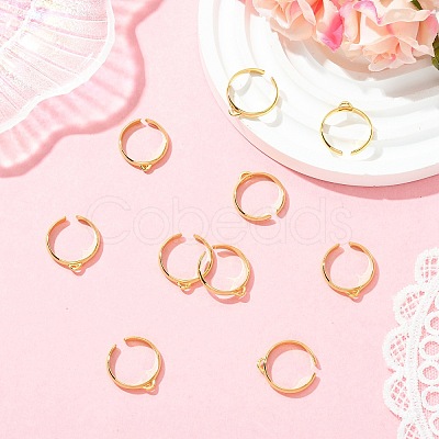 SHEGRACE Adjustable Brass Ring Components XGR0088G-132G-1