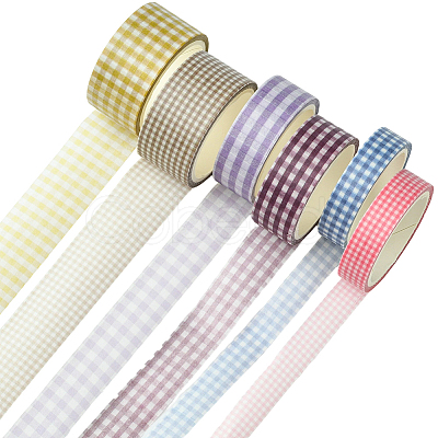 1 Bag 6 Rolls DIY Scrapbook Decorative Paper Tapes DIY-SP0005-15C-1