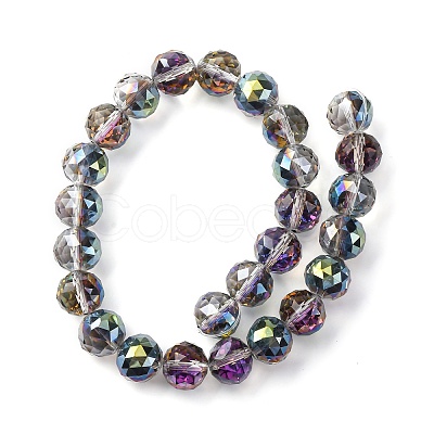 Transparent Electroplate Glass Beads Strands EGLA-N002-34F-F05-1