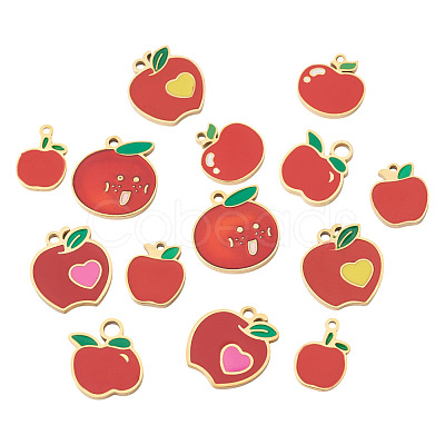 14Pcs 7 Styles 304 Stainless Steel Charms STAS-TA0003-42-1