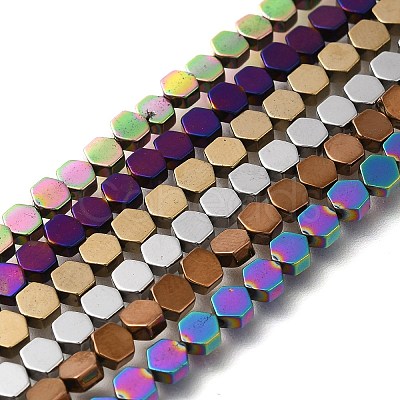 Electroplated Synthetic Non-magnetic Hematite Beads Strands G-C154-B01-1