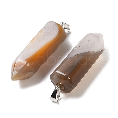 Natural Crystal Core Agate Pendants GG-CBAA0EE-02P-09-1