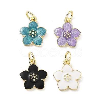 Brass Enamel Charms KK-Z114-23G-1
