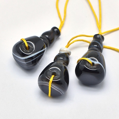 Natural Agate 3 Hole Guru Beads G-K208-01-B-03-1