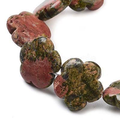 Natural Unakite Beads Strands G-F769-V01-02-1