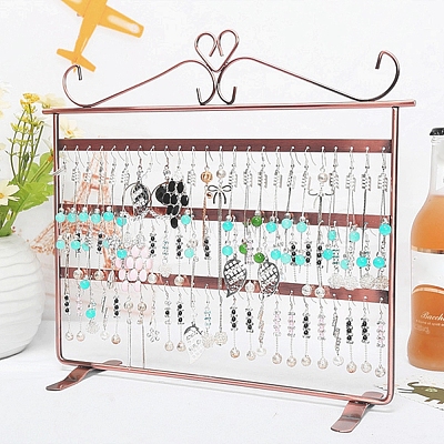 Rectangle Shape Iron 3-Tier Earring Display Stand EDIS-K002-03R-1