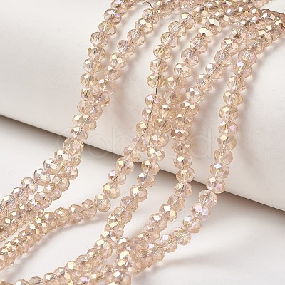 Electroplate Transparent Glass Beads Strands EGLA-A034-T4mm-T15-1