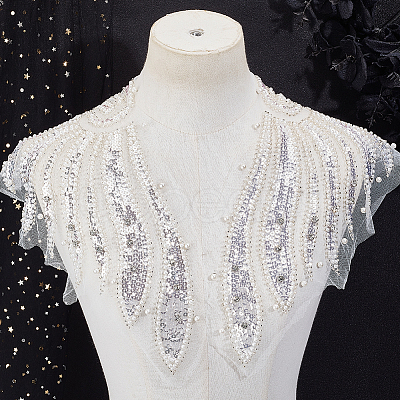2Pcs 2 Styles Polyester Embroidery Sew on Appliques DIY-CY0001-02A-01-1