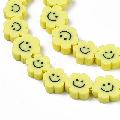 Handmade Polymer Clay Bead Strands CLAY-N006-73I-1