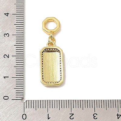 Brass Micro Pave Cubic Zirconia Pendants KK-C111-02G-02-1