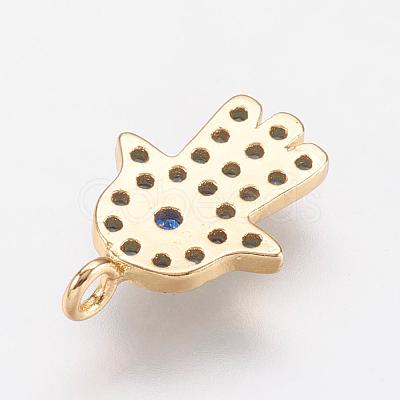 Brass Micro Pave Cubic Zirconia Charms ZIRC-G104-16G-1