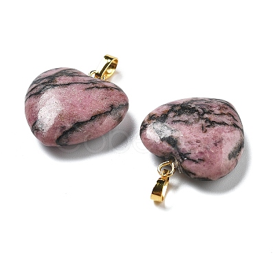 Natural Rhodonite Pendants G-G956-B22-G-1