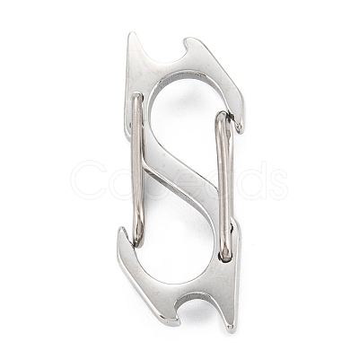 Non-Tarnish 304 Stainless Steel S-Hook Clasps STAS-C024-07P-1