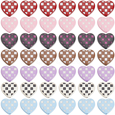 42Pcs 7 Colors Baking Paint Alloy Beads FIND-SC0015-83-1