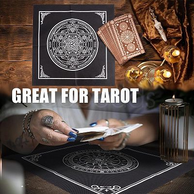 CREATCABIN 2 Sheets 2 Style Non-Woven Fabric Tarot Tablecloth for Divination AJEW-CN0001-61B-1