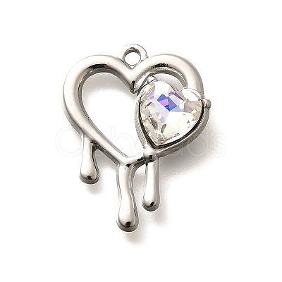 304 Stainless Steel Pendants STAS-Q346-10P-09-1