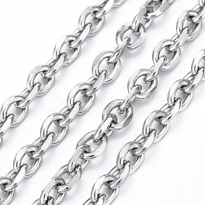 Tarnish Resistant 304 Stainless Steel Cable Chains CHS-P007-27P-03-1