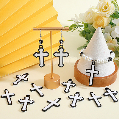 20Pcs 2 Styles Opaque Acrylic Pendants MACR-SP0001-10-1
